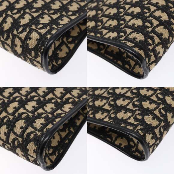 DIOR Trotter Canvas Shoulder Bag Navy Gold - Picture 10 of 12